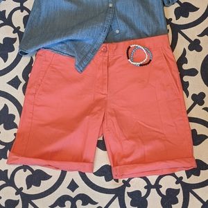 Gap Khaki Boyfriend Shorts - Coral, Size 4